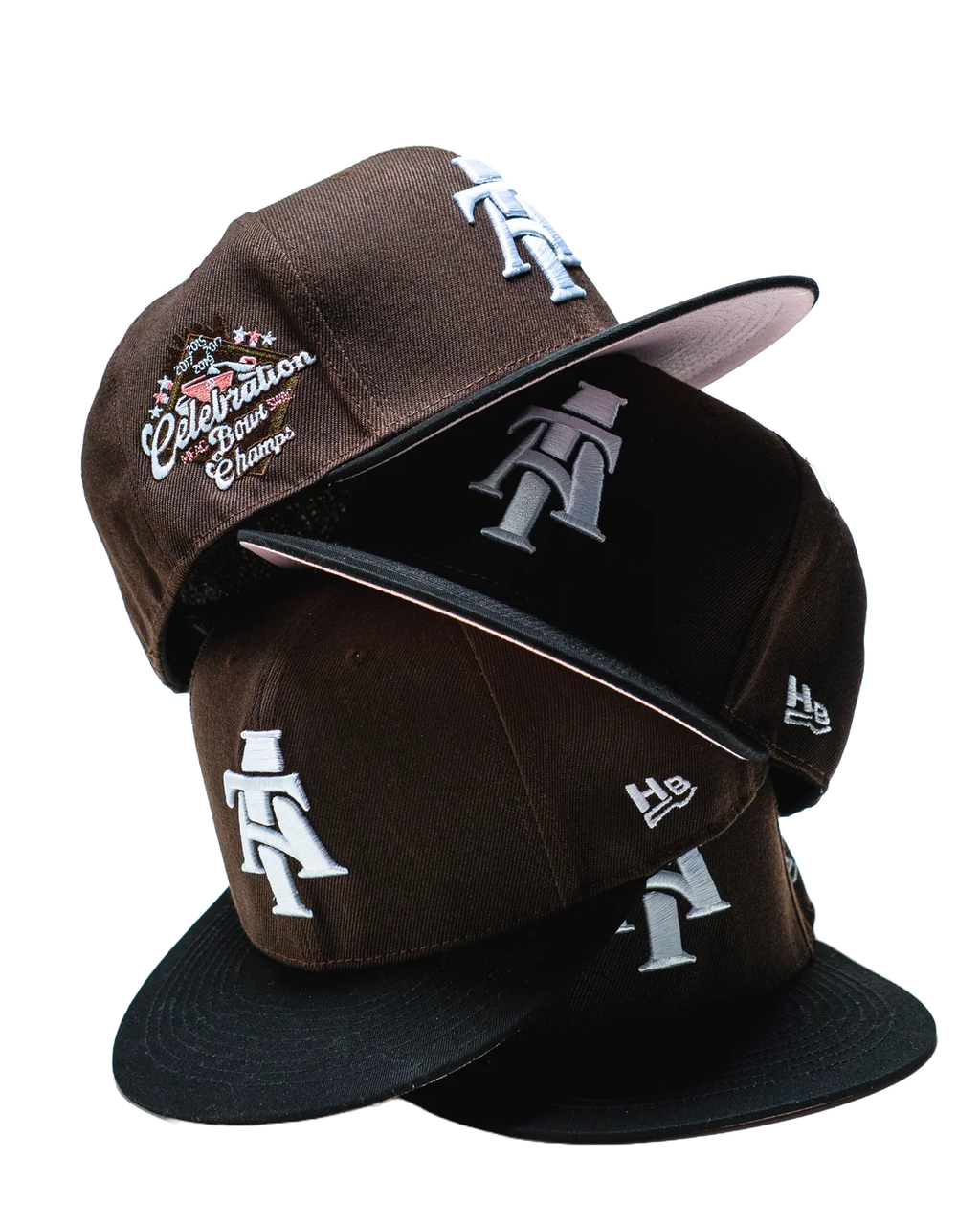 Mocha Brown/Pink Bowl Champs Fitted