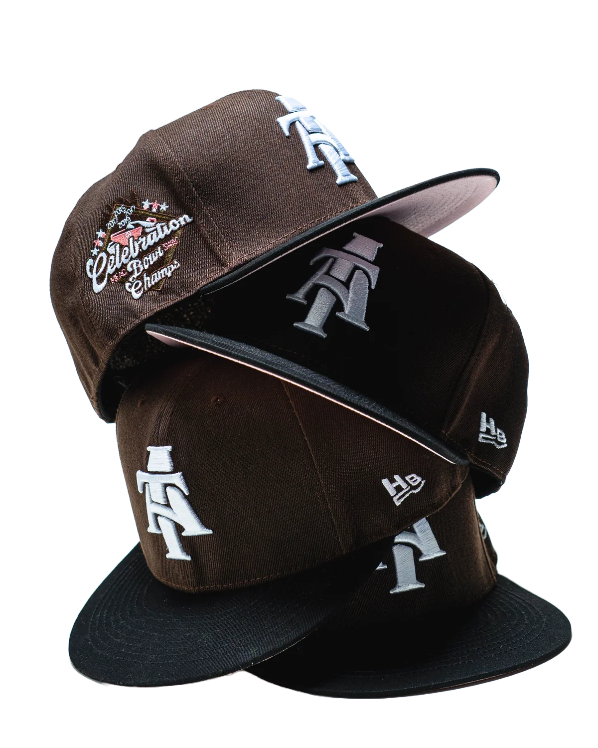 Mocha Brown/Pink Bowl Champs Fitted